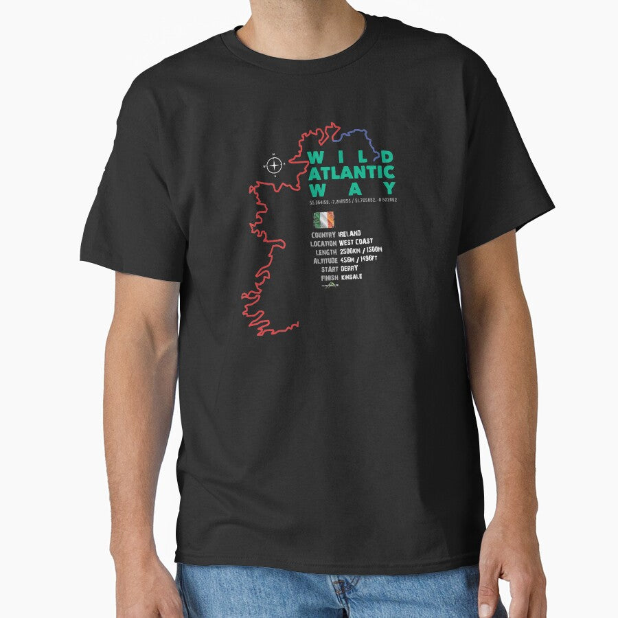 Wild Atlantic Way Ireland Sticker & T-Shirt 02 by OuterShellUK