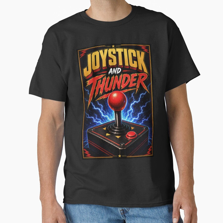 Joystick and Thunder Retro Arcade Gaming by Sketchlegacy