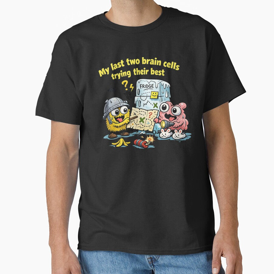 My Last Two Brain Cells – Trying Their Best | Funny Cartoon Chaos Sticker by Timeless Junction