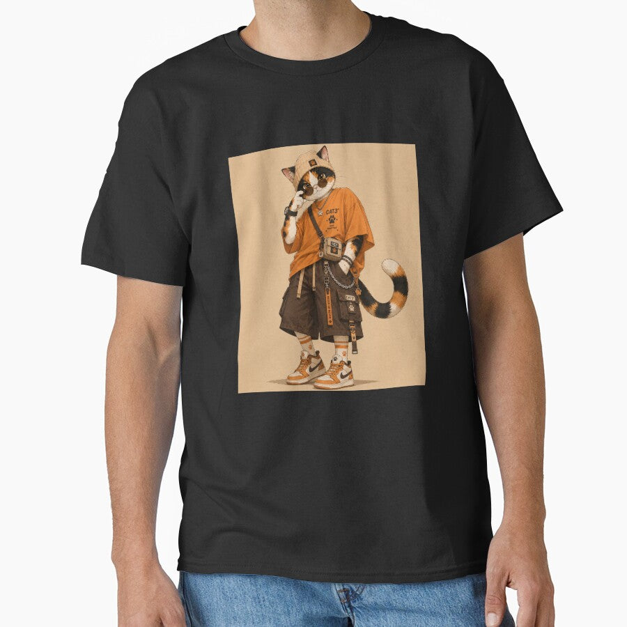 Catrio NextGen Calico Cat Flexing Streetwear by Mindworx21