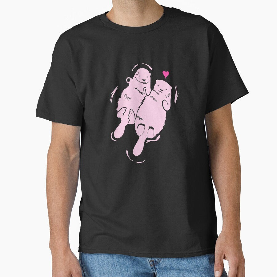 Pink Otter Couple by Wachi-A