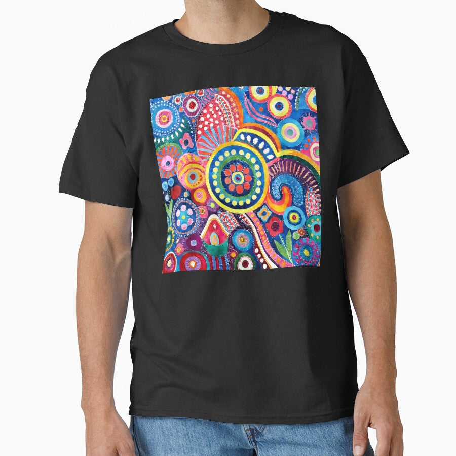 Retro 60s Psychedelic Hippie Vibrant Colorful Art Designs by DEC02