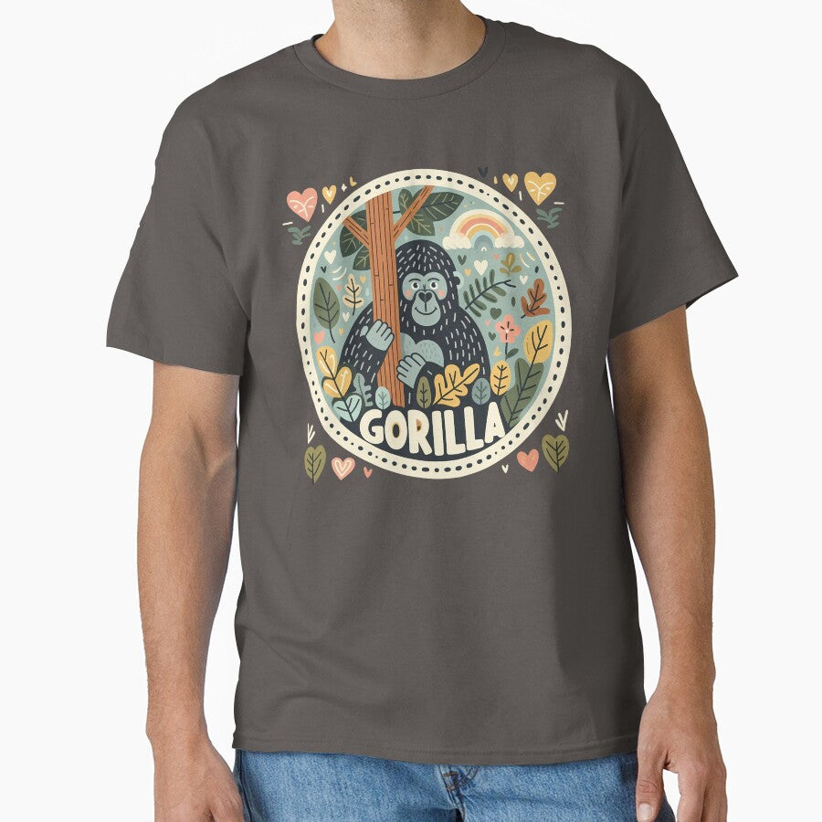 Gorilla - Hope for Wildlife Scandinavian Folk Art by heidiannemorris © by FOLK ART FUSION