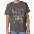 Music and Coffee T-Shirt – Aesthetic Chill Lifestyle Tee by PixelCraftBD