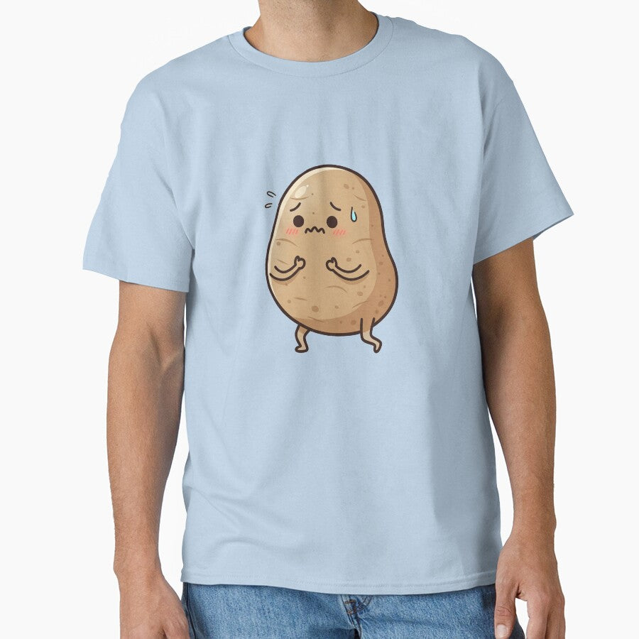 Worried Potato – Funny Anxiety Mascot Art by Strange Comforts