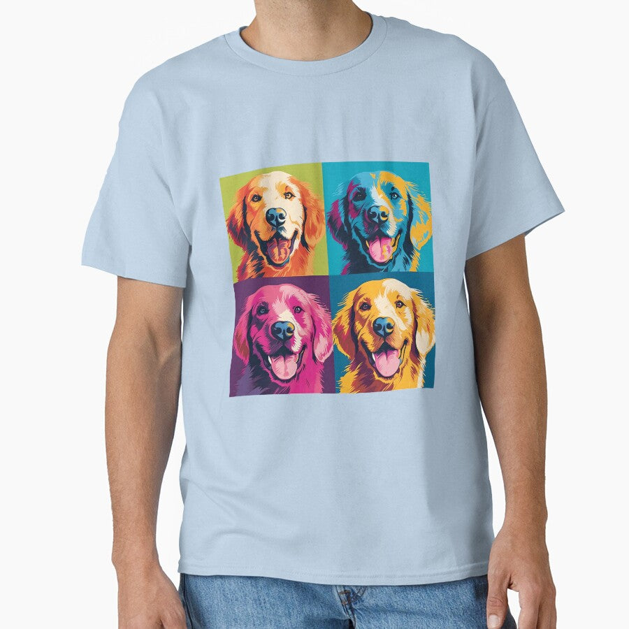Pop art golden retriever dog by MDCGraphics