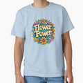 Flower Power Retro 70s Groovy Floral T-Shirt by Pogglecards