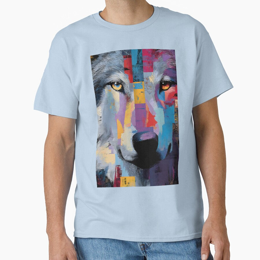 Protect the Wild Wolf - Vibrant Mosaic Portrait with Bold Abstract Energy by OlfactoART Studio