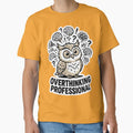 Overthinking Professional Cute Owl Sticker | Funny Overthinker Cartoon Anxiety Humor Design by CreativeNest Prints