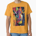 Dynamic Giraffe Spirit - Bright Geometric Wildlife Artwork with Modern Flair by OlfactoART Studio