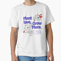 Blue Doodle Plants | Hand‑Drawn Botanical Graphic Tee by Shadow Line Studio