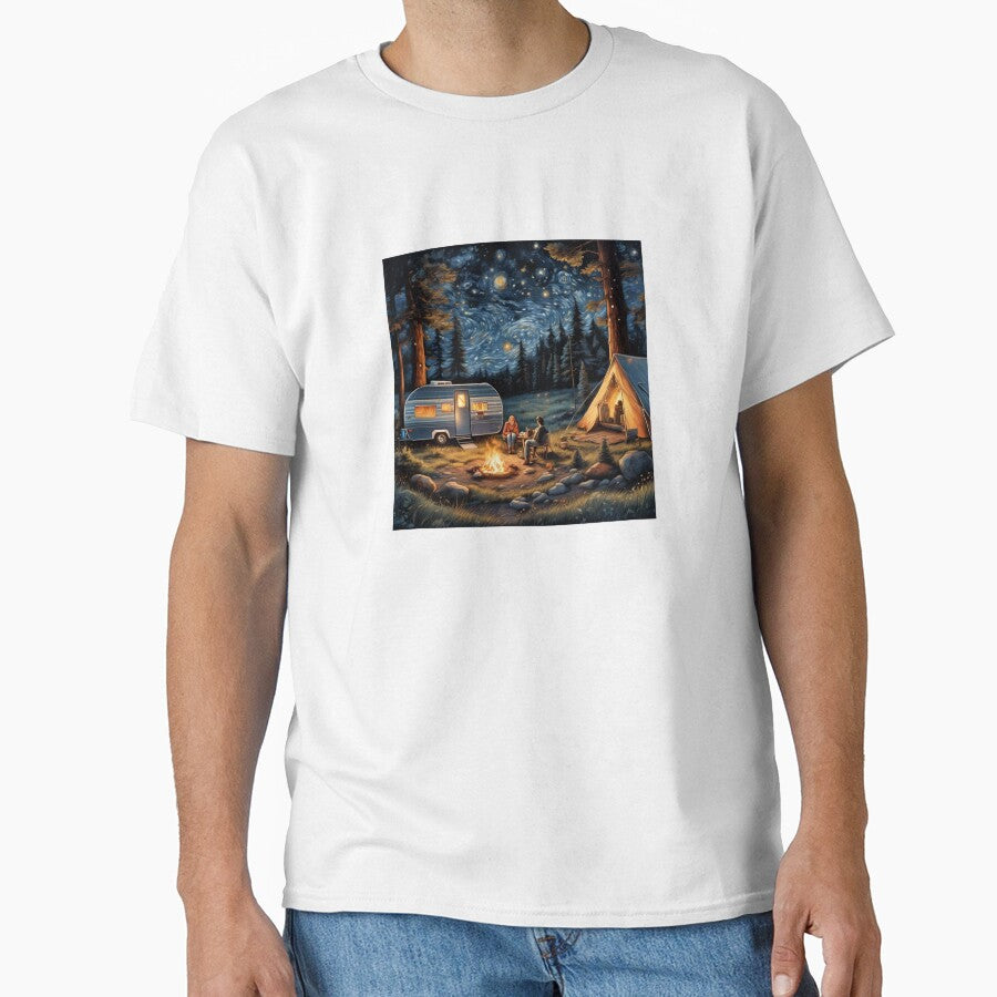 Peaceful Camper Nights Camping Design by WicklTees