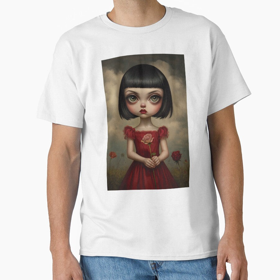 The Girl with the Quiet Rose. Pop Surrealism Art inspired by Mark Ryden. Lowbrow art.. by Piagor