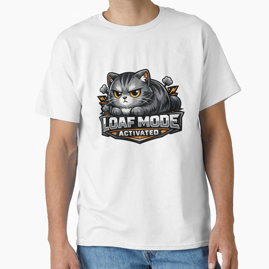 Grumpy Cat Loaf Mode Activated - Funny Gamer Cat Sticker & Apparel by Edge Case Studio