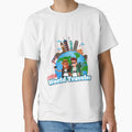 Certified World Traveler – Funny Backpacker Couple Travel Design with Global Landmarks by DonnaRaine