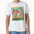 hand painted whimsical snail in the sun sitting on a mushroom w/ gnome friend by knightowl02