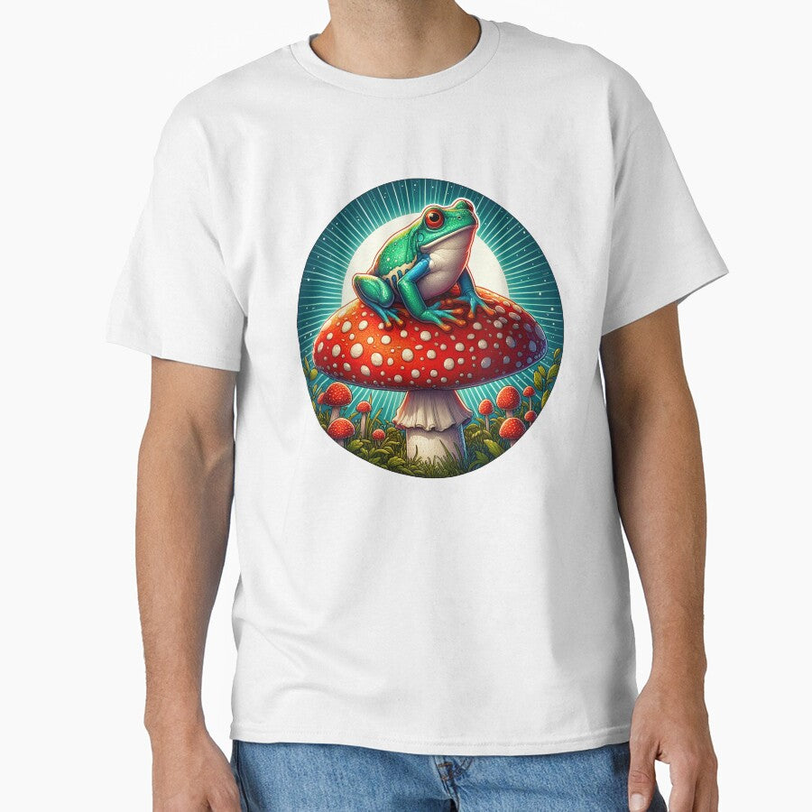 frog on the poisined mushroom by DuskTillDown