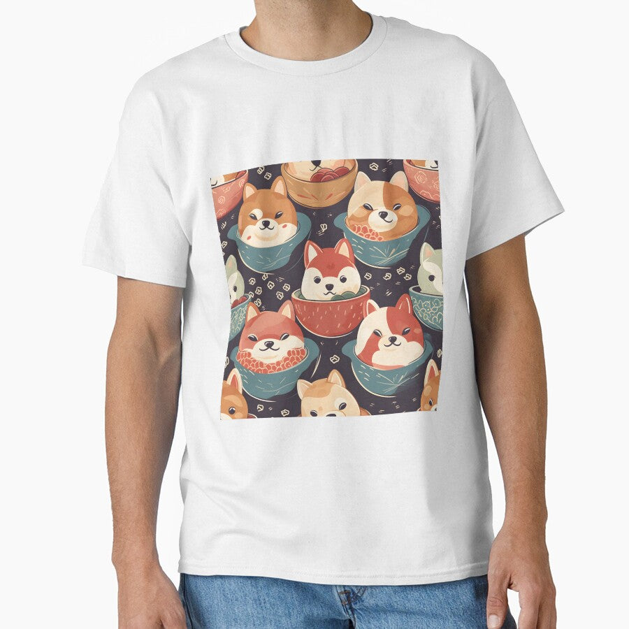 Awesome Shiba Inu Ramen Soup Pattern by FuschDesigns