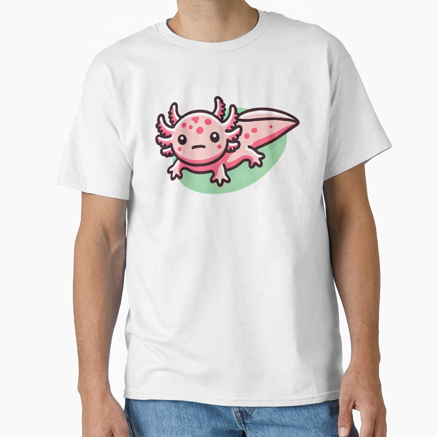 Adorable Pink Axolotl. by Linework Studio