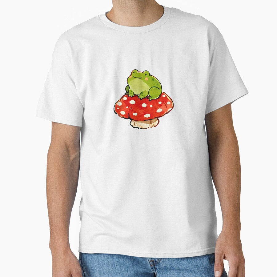 Cute Frog Sitting On Red Mushroom by jianina-alondra
