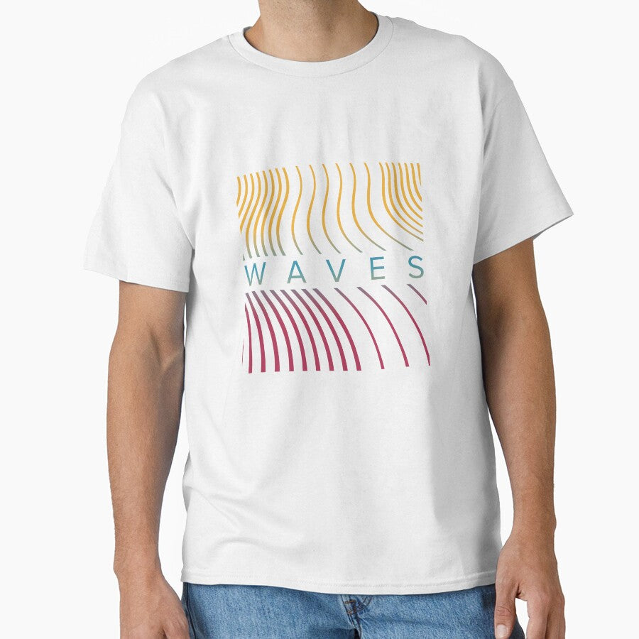 WAVES - Abstract Gradient Topographic Line Art by Rengwear