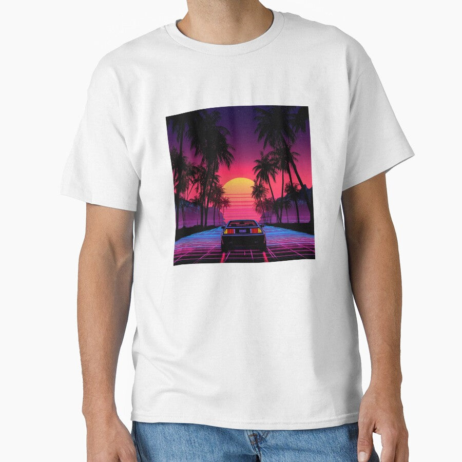 Retrowave Sunset Drive, 80s Synthwave Aesthetic by VectiveLab
