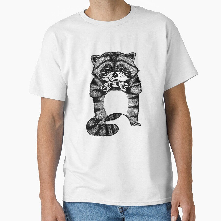 Racoon Gamer by PopcornpunkART