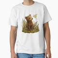 Little Forest Bear and Luna Moth by Freshloop Studio | Whimsical Vintage Art