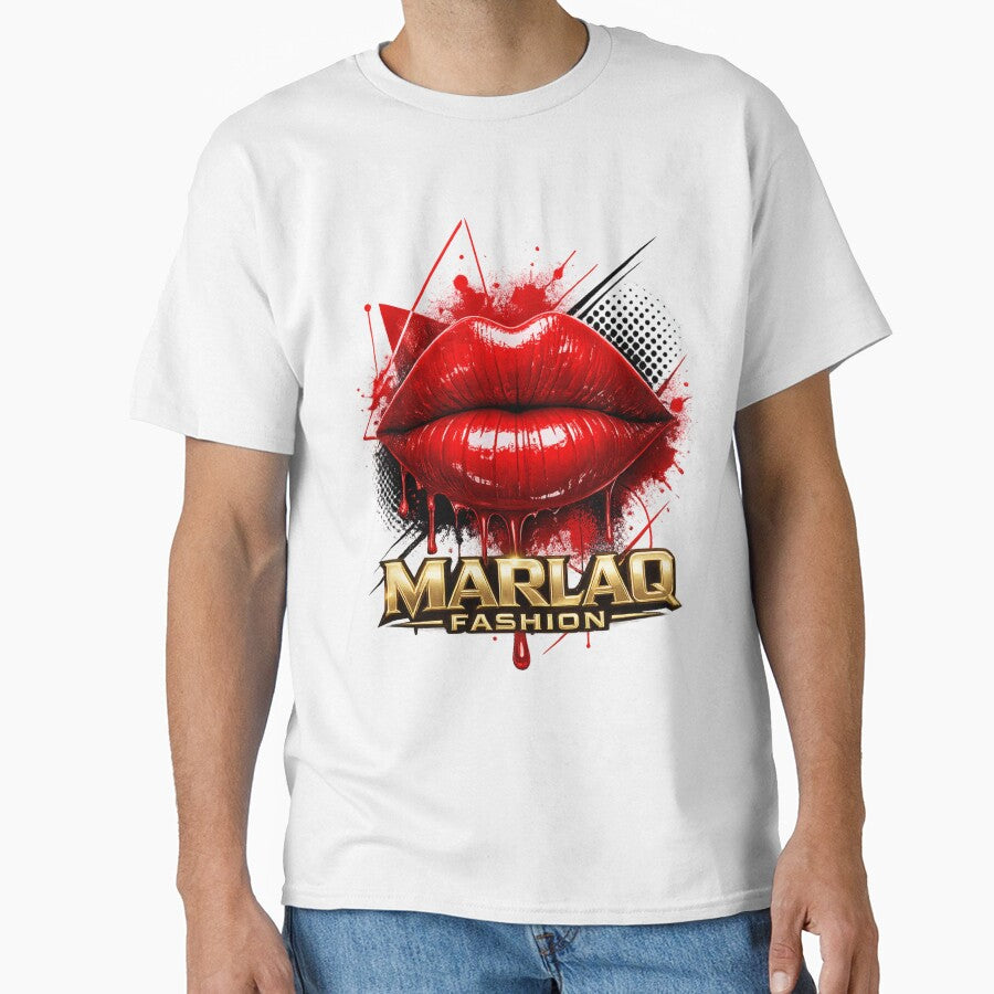 Glossy Red Lips Pop Art by Marlaq fashion