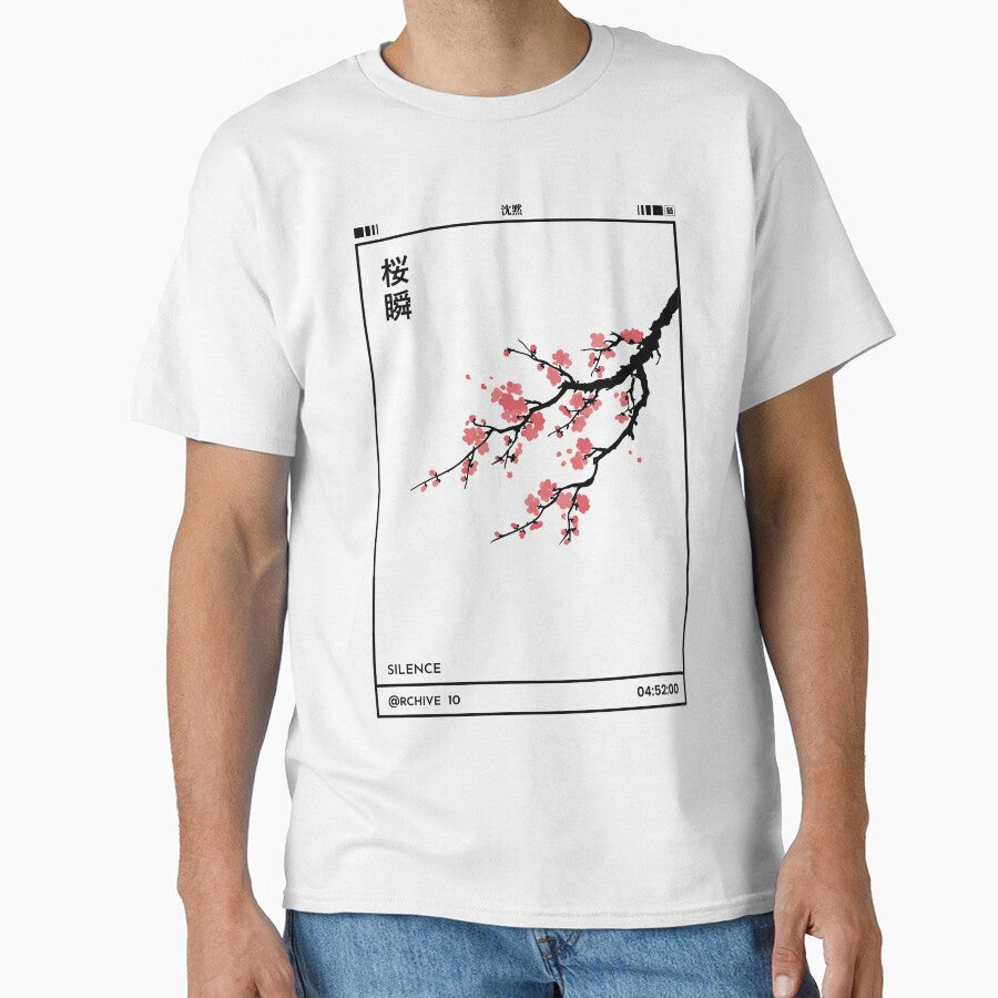 Sakura Moment 桜瞬 | Cherry Blossom Shirt | Japanese Sakura Flower Design WHITE by Cats&Kanji