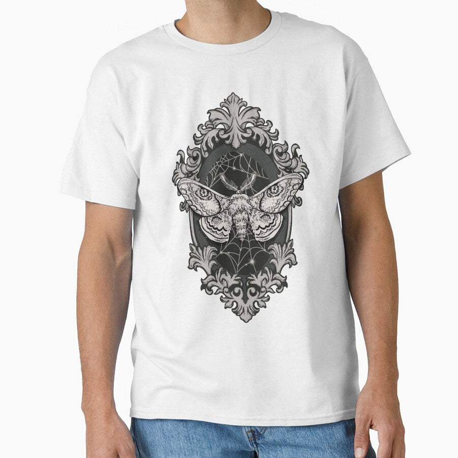 Victorian Goth Moth in Frame - Monotone by Arcane Orchid