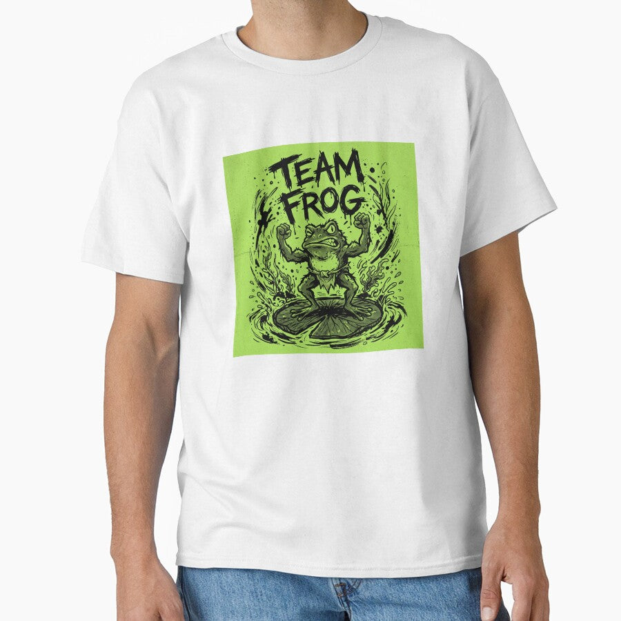 Team Frog Streetwear Shirt | Bold Punk Frog Graphic Tee | Underground Zine Style by DmaarGroup