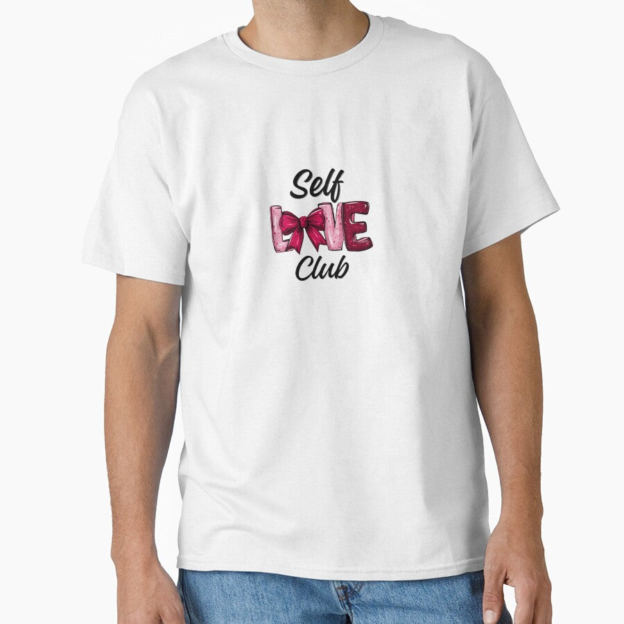 Self Love Club Cute Pink Bow Trendy Aesthetic by Core design hub