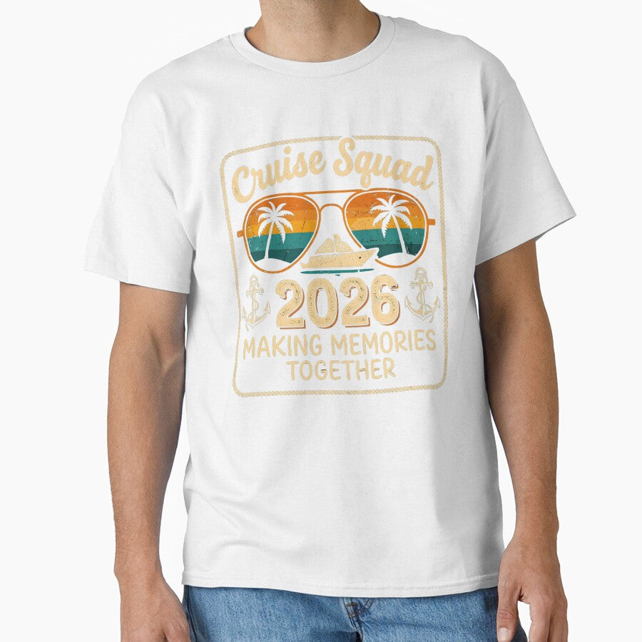 Cruise Squad 2026 Making Memories Together Retro Sunset Cruise Ship by D-Signa