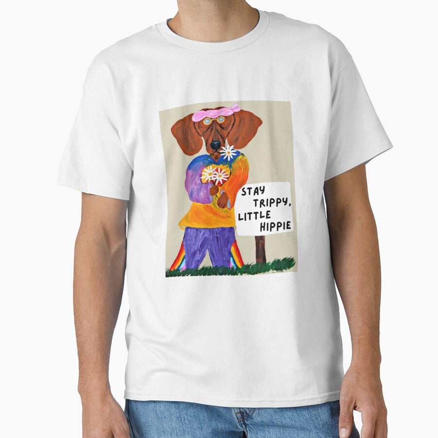 Stay Trippy, Little Hippie Dachshund by Squirreldumplings