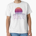 Neon Grid Sunset – Retro-style synthwave landscape by AlphaAutomation