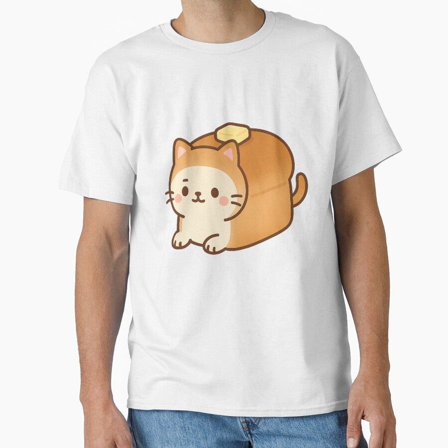 Toasted Loaf Cat – Kawaii Chubby Cat with Butter Sticker by Tripconic
