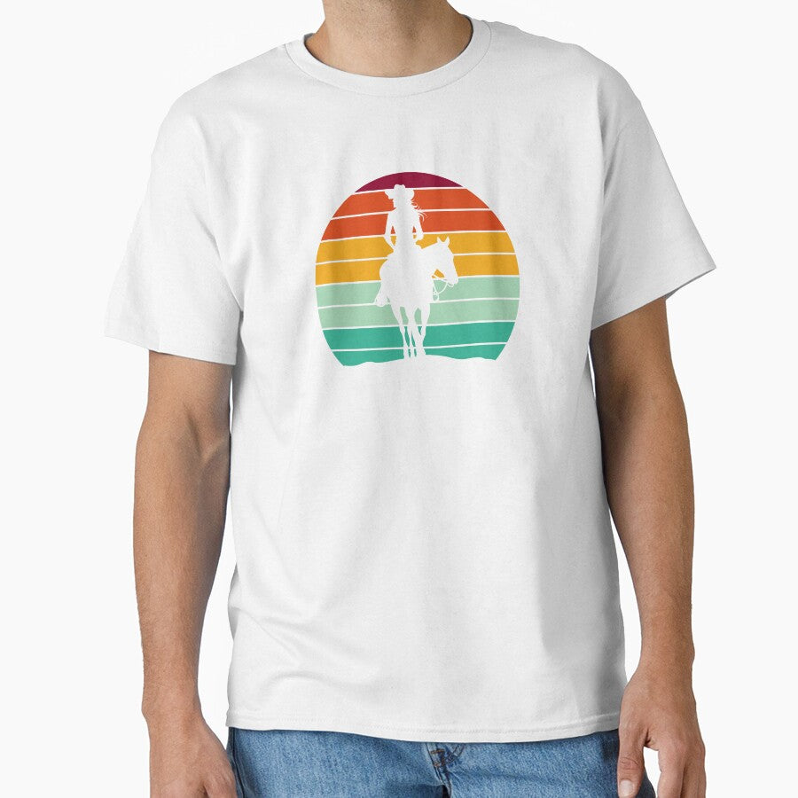 Funny Cowgirl Horse Raiding Quote, Women Vintage Western Graphic by aymanehammi