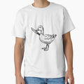 Duck with a Knife Line Drawing by GeoSketchWear