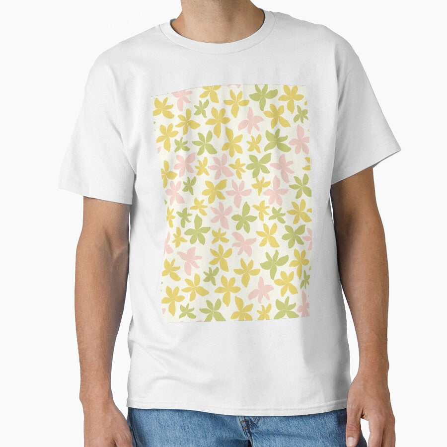 pastel aesthetic cute florals henri matisse pattern in mustard khaki and yellow by blomastudios