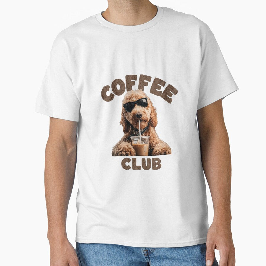 Coffee Club Goldendoodle Dog — Funny Iced Coffee Labradoodle Graphic by Colorful-Garden