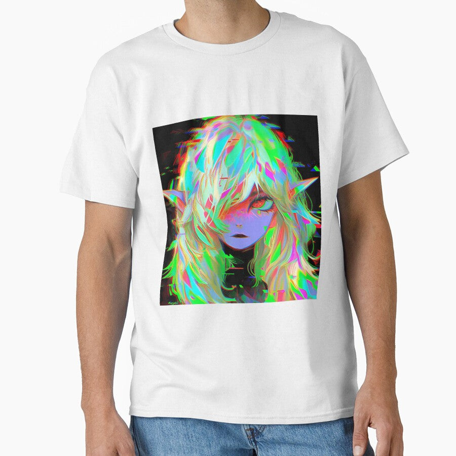 Glitchcore Anime Elf Aesthetic by bubblegoth