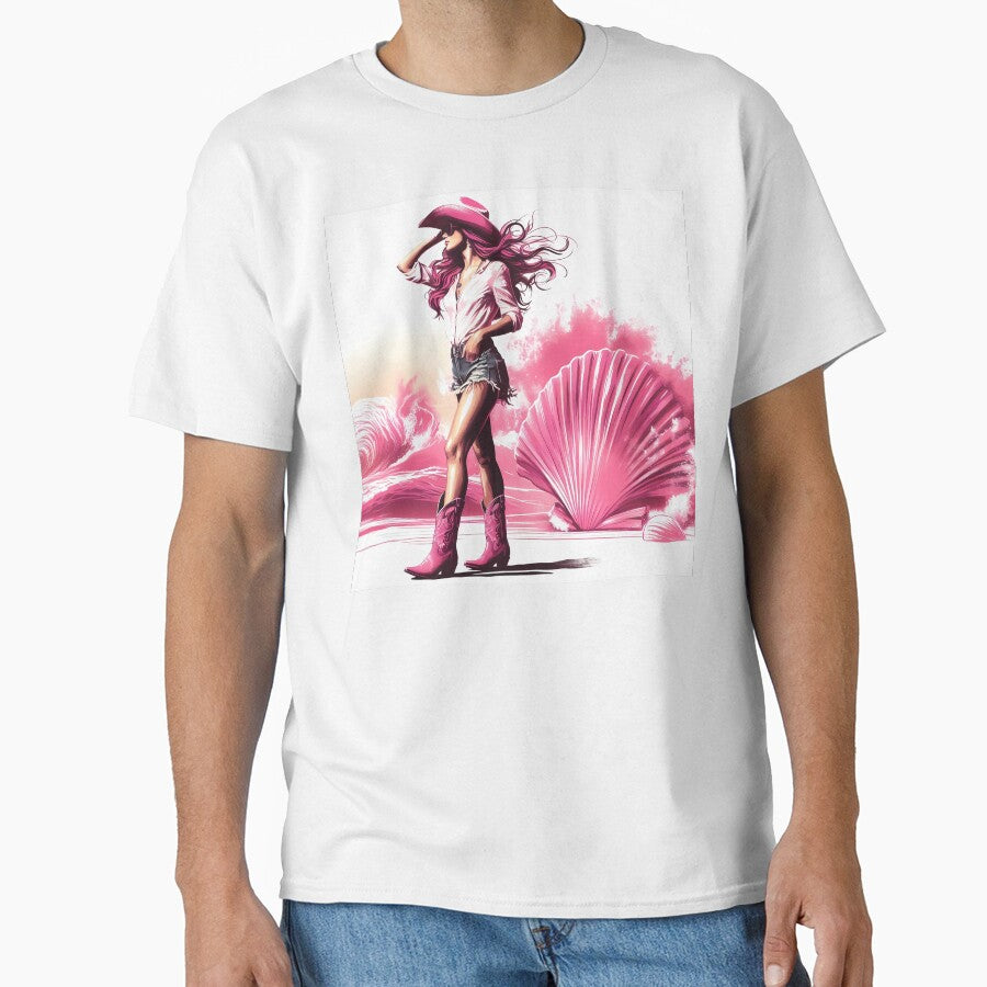 Pink Sands, Shell, and Cowgirl Swells by EmeraldeaArt