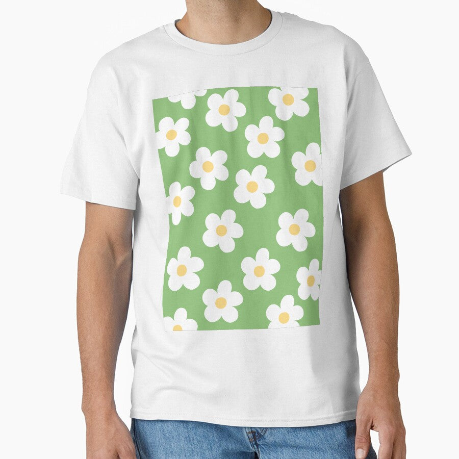 Retro 60's Sage Green Flower Power by Cloudwatching