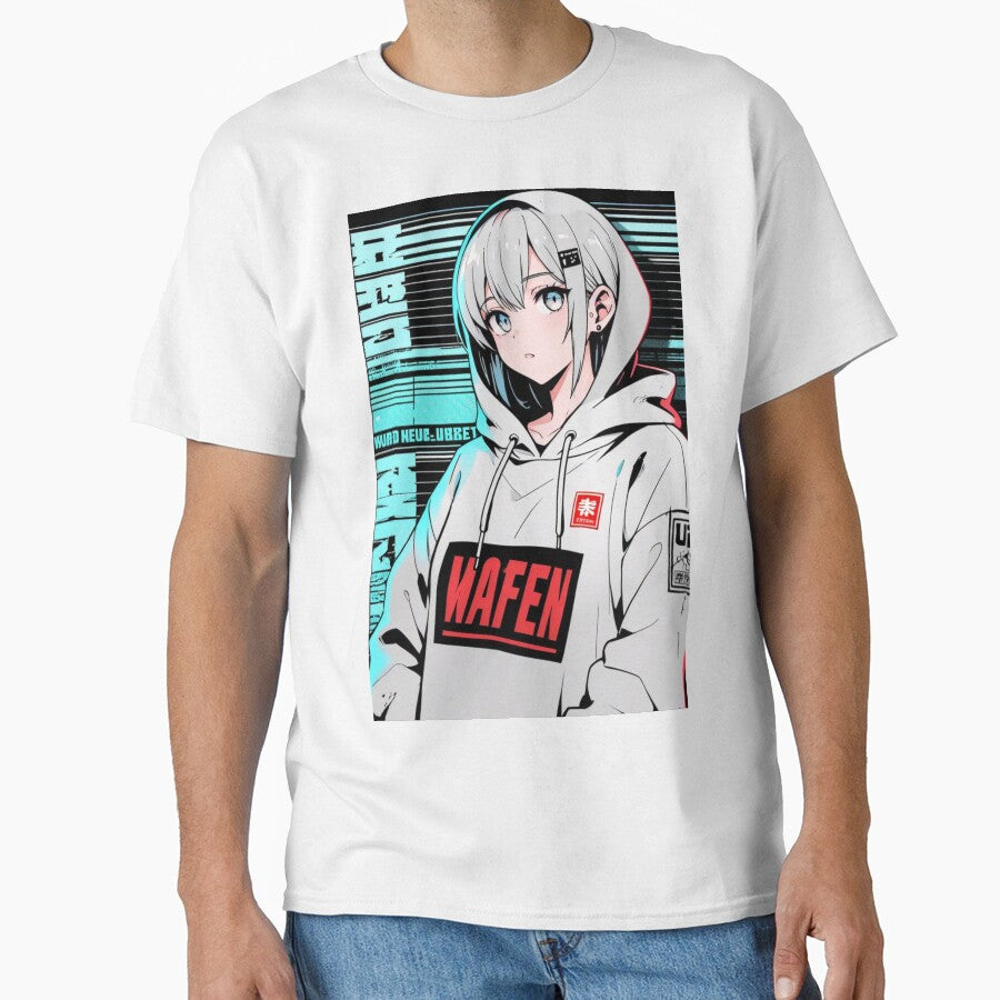 Blue Eyes Anime Streetwear Girl by AnimDream
