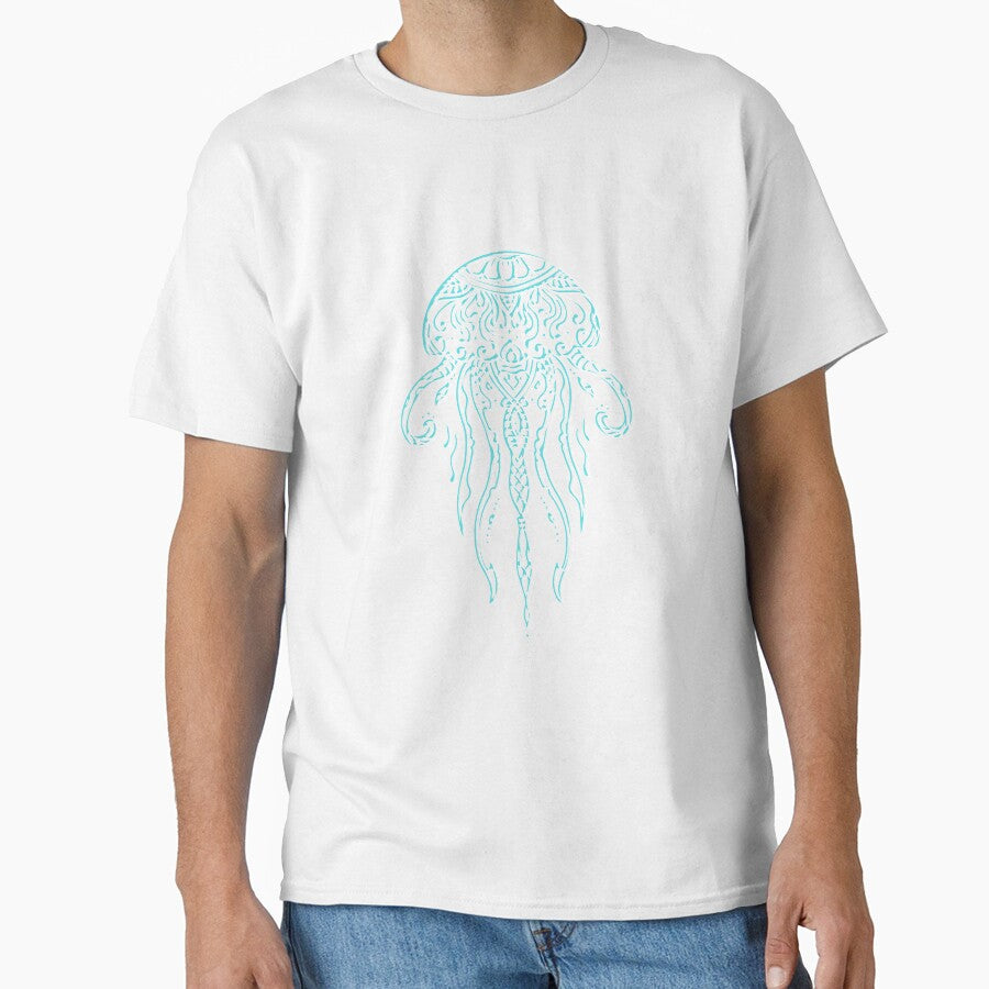 Glowing Jellyfish Underwater by Hartsygarden