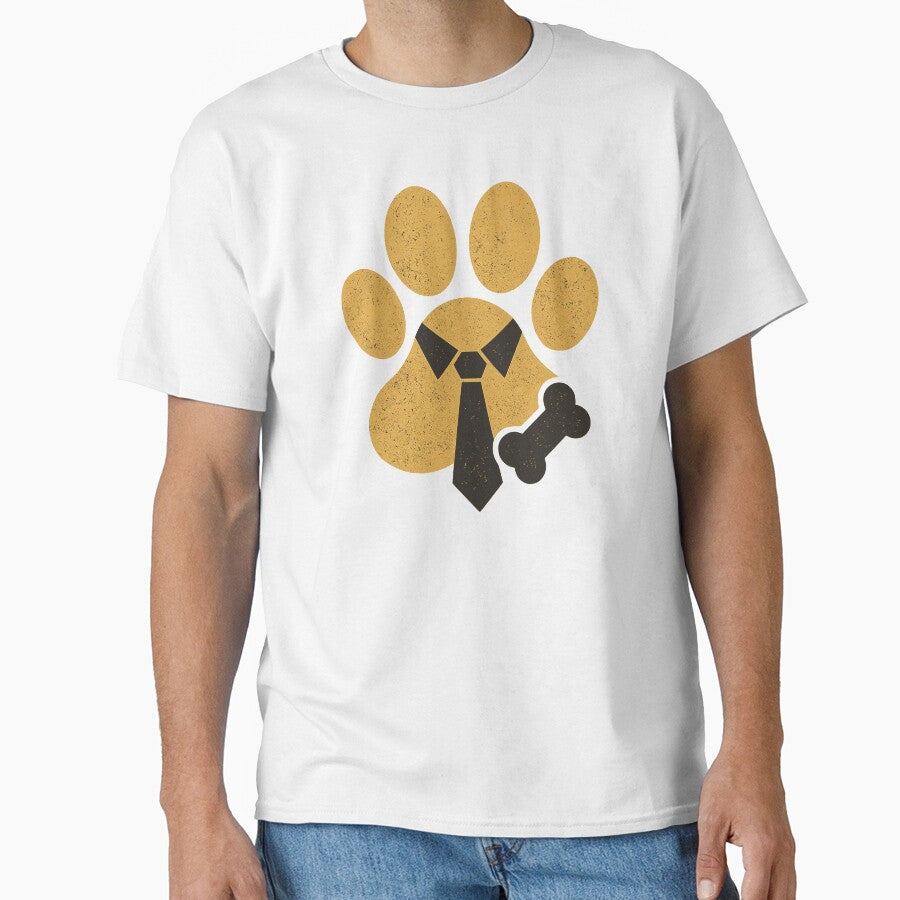 Fur Dad Paw Tie Dog Bone by Corvoria