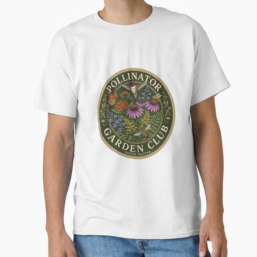 Pollinator Garden Club Vintage WildFlower Pollinators Badge by PGRprint