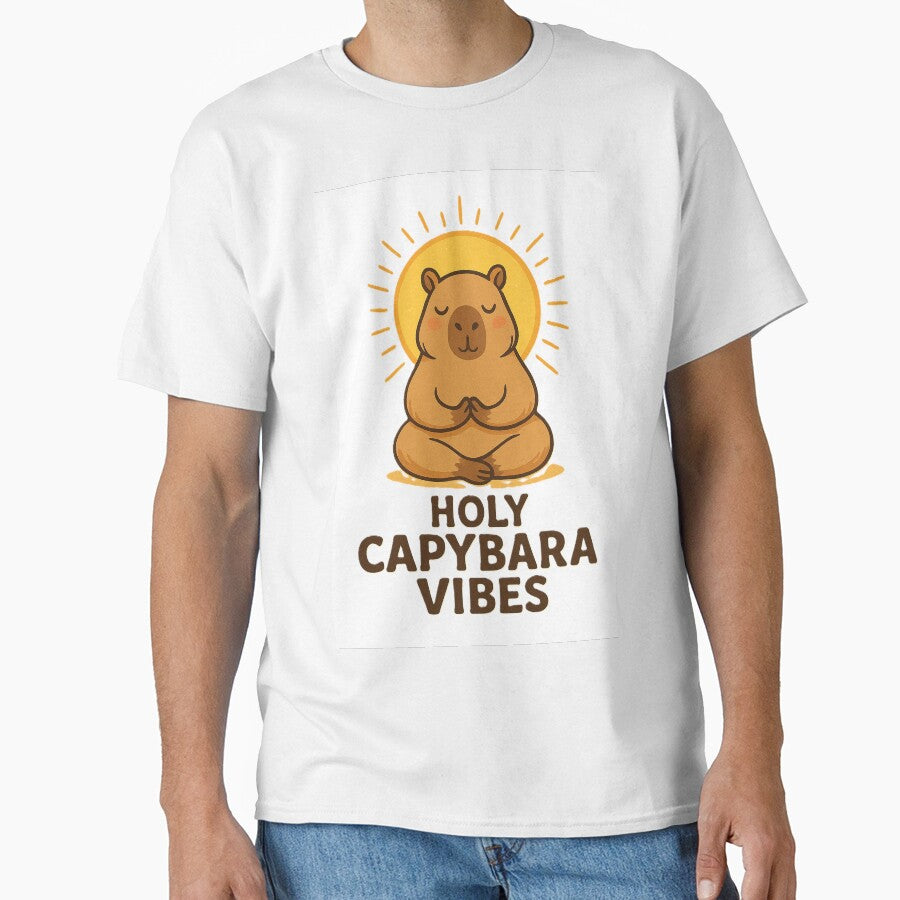 Holy Capybara Vibes – Cute Meditating Capybara by Colorflare