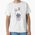 Bookish Bunny – Cute Book Stack Lover Design by yogiskencing